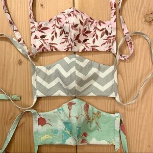 SET OF 3 Cotton Face Mask with Filter Pocket Spot